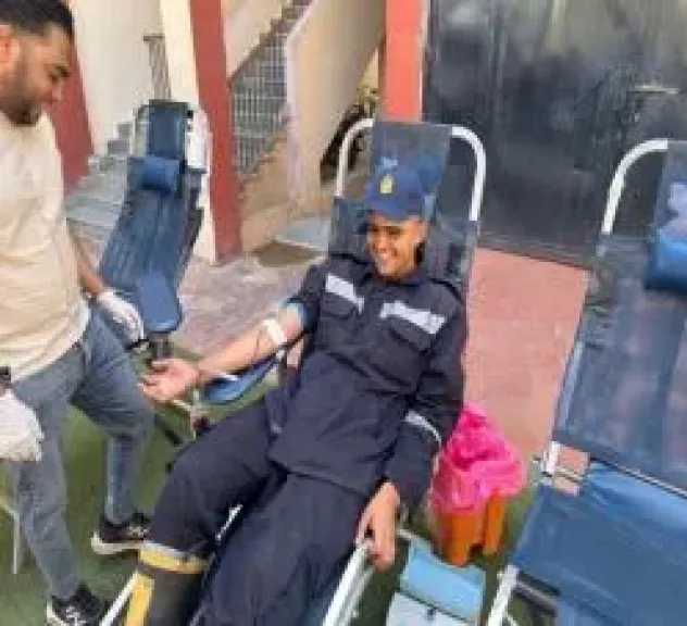 أمن الشرقية ينظم حملة للتبرع بالدم بمشاركة رجال الشرطة