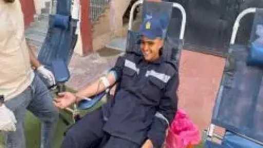 أمن الشرقية ينظم حملة للتبرع بالدم بمشاركة رجال الشرطة