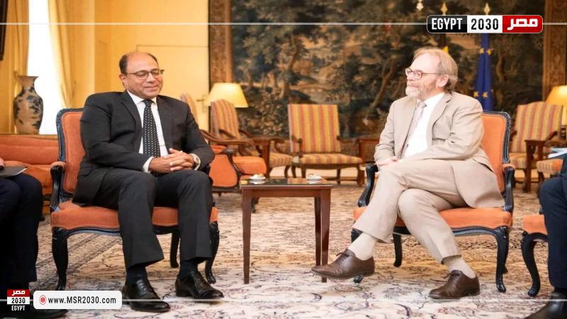 سفير مصر ببروكسل مع رئيس مجلس النواب البلجيكى