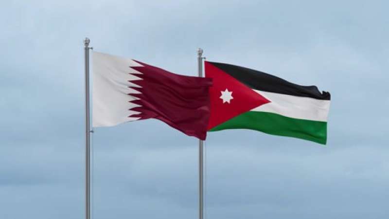 علم الأردن وقطر