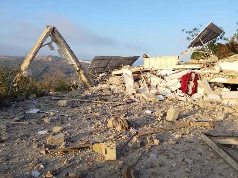 الاحتلال الإسرائيلي ينسف مبنى مدرسة عند أطراف عيتا الشعب جنوب لبنان