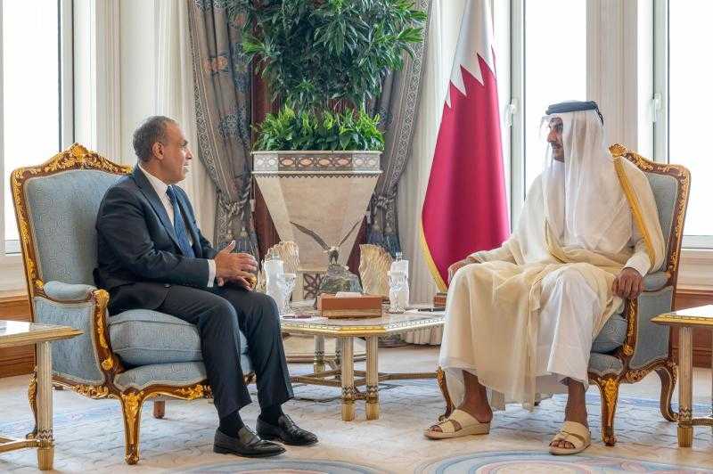 وزير الخارجية ينقل رسالة تضامن ودعم من الرئيس السيسى إلى أمير قطر