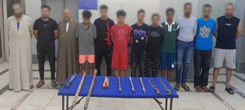 ضبط طرفى مشاجرة بالأسلحة البيضاء والألعاب النارية في البساتين