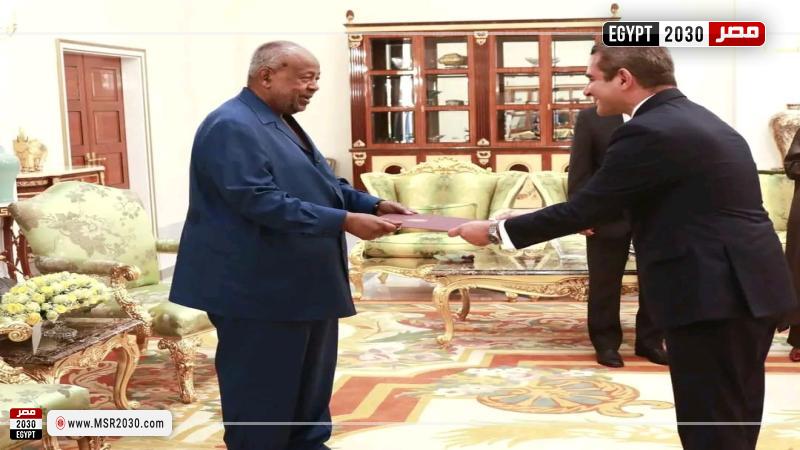 سفير مصر الجديد في جيبوتي يقدم أوراق اعتماده لرئيس الدولة