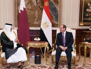 السيسي وأمير قطر يؤكدان أهمية بلورة رؤية مشتركة للعمل العربي الجماعي
