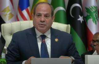 الرئيس السيسي: مصر ستواصل دعمها الثابت لصمود الشعب الفلسطينى على أرضه