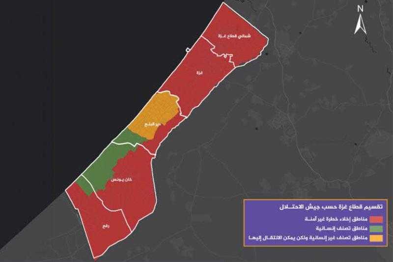 خريطة تكشف عن تحول 77% من مساحة قطاع غزة إلى مناطق خطرة