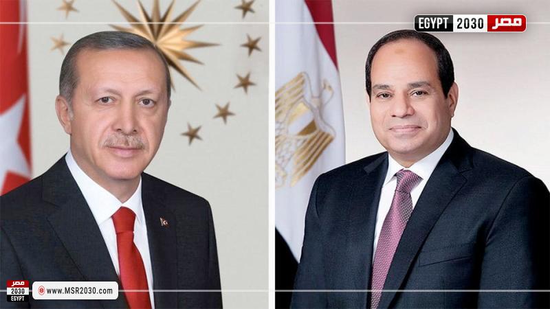 الرئيس السيسي ونظيره التركي أردوغان