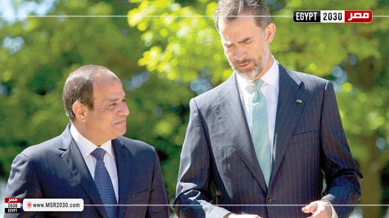 الرئيس السيسي وملك إسبانيا 