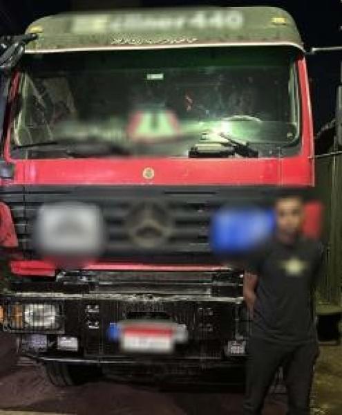 ضبط سائق سيارة نقل يسير عكس الاتجاه بالدقهلية