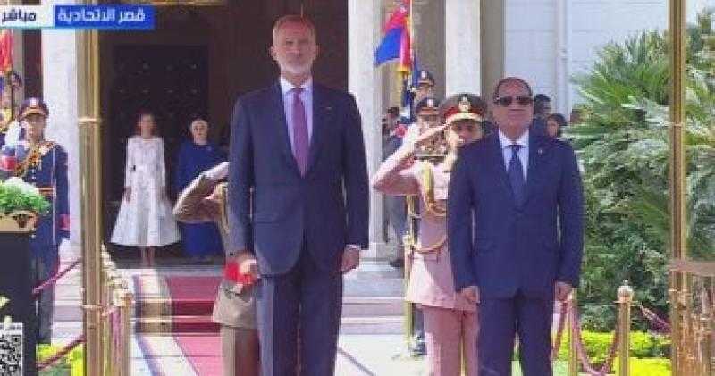 الرئيس السيسى وملك إسبانيا يبحثان آليات تعزيز التبادل التجارى والتعاون فى مجال النقل