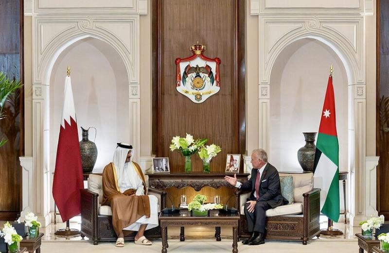 ملك الأردن وأمير قطر 