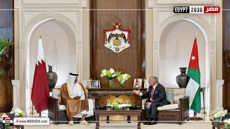 ملك الأردن وأمير قطر 
