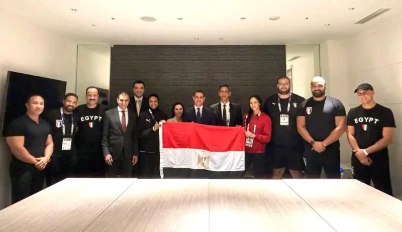 السفير المصرى باليابان يلتقي بأبطال مصر المشاركين في بطولة العالم لألعاب القوي بطوكيو