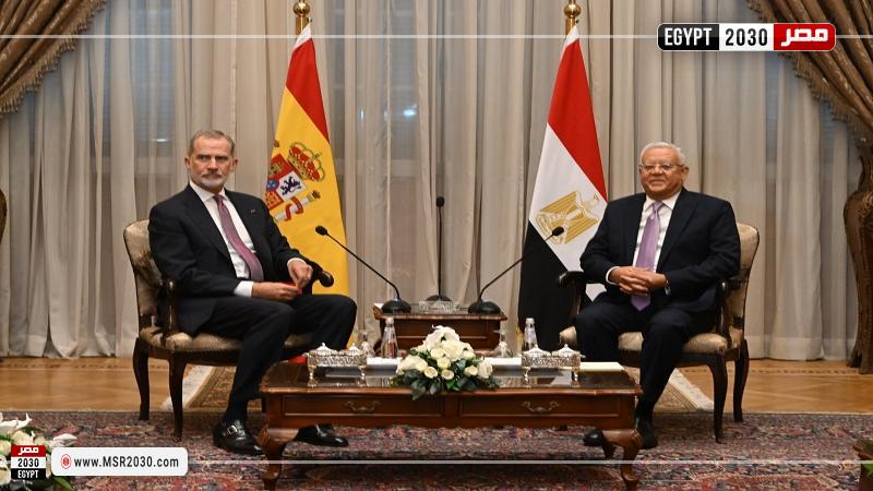 رئيس مجلس النواب يستقبل ملك إسبانيا