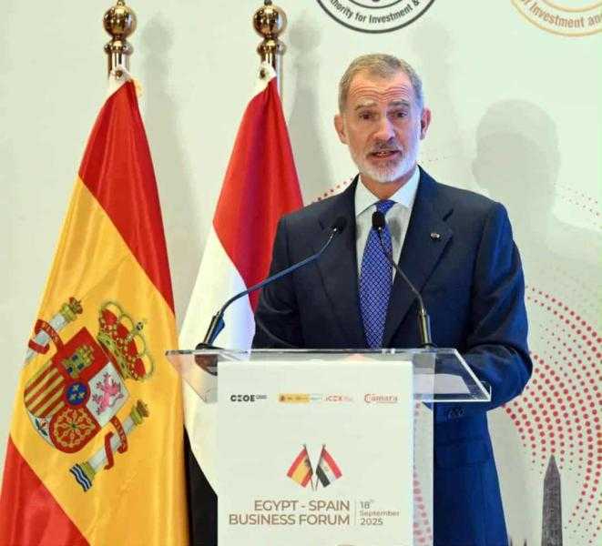 ملك إسبانيا: أرقام التبادل التجاري تعكس ثقة متبادلة بيننا وبين مصر.. ونتطلع لتعزيز التعاون في قطاعات استراتيجية