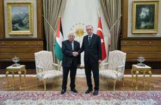 أردوغان يلتقي نظيره الفلسطيني في أنقرة
