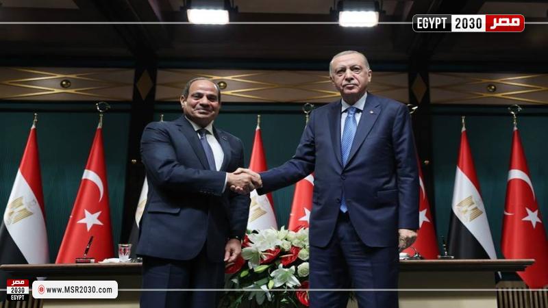 الرئيس السيسي ونظيره إردوغان 