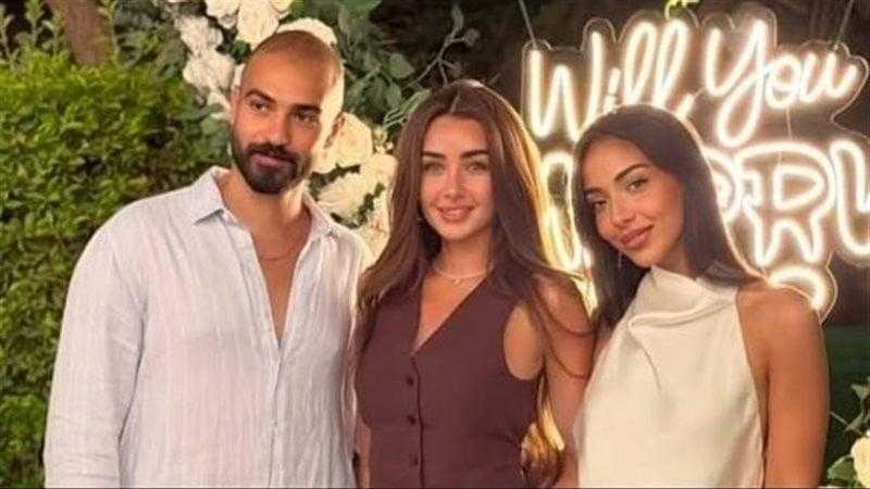 هنا الزاهد تحتفل بخطبة شقيقتها نور الزاهد في حفل أنيق