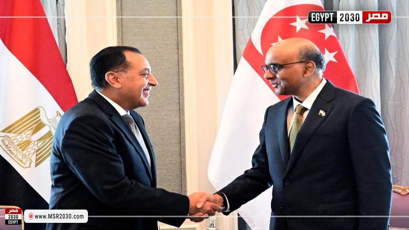 رئيس جمهورية سنغافورة يستقبل رئيس مجلس الوزراء