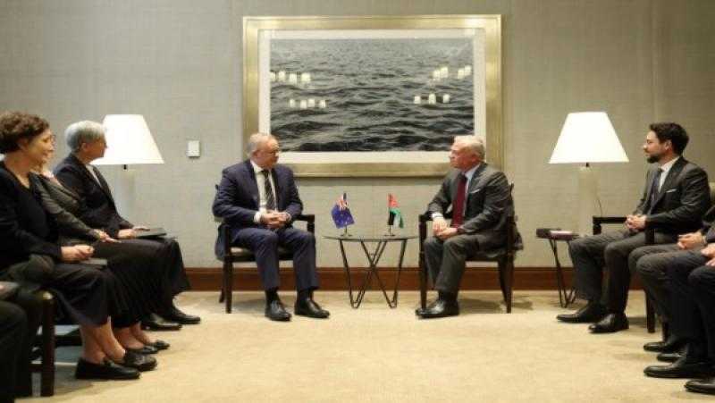 ملك الأردن لرئيس وزراء أستراليا: نرحب باعترافكم بالدولة الفلسطينية