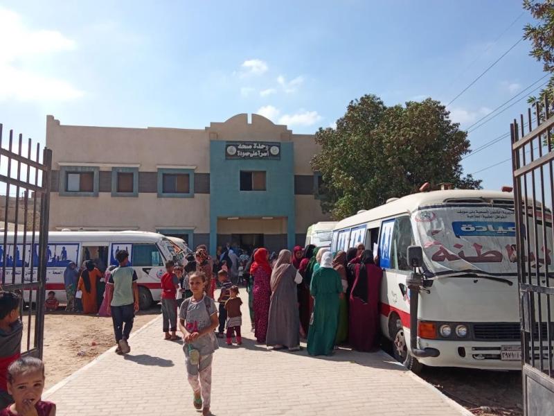 قافلة تُقدم أكثر من 3500 خدمة طبية مجانية لأهالي قرية على حمودة بمركز ناصر بمحافظة بني سويف