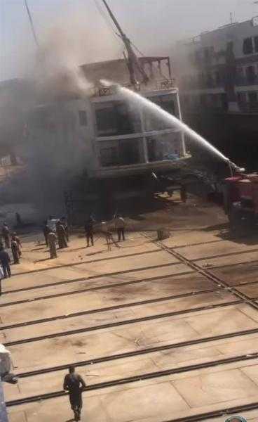 حريق في مركب سياحي بمرسى إدفو في أسوان