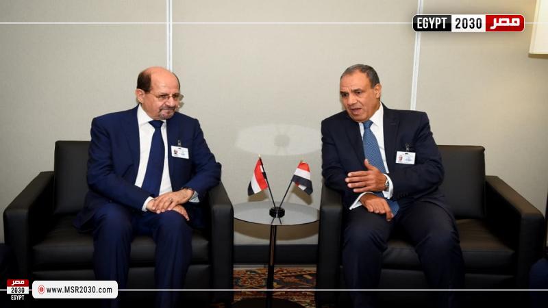 وزير الخارجية المصري مع نظيره اليمنى على هامش أعمال الجمعية العامة للأمم المتحدة