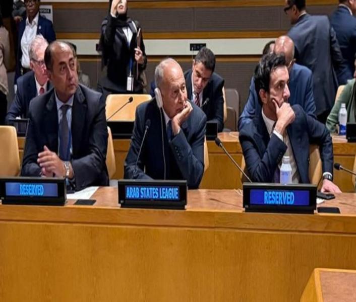 أحمد أبو الغيط خلال مشاركته بالجمعية العامة للأمم المتحدة