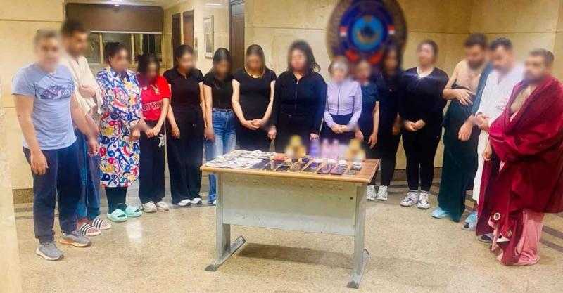 9 سيدات و5 رجال ..ضبط نادى صحي غير مرخص لممارسة الأعمال  المنافية بالتجمع الخامس