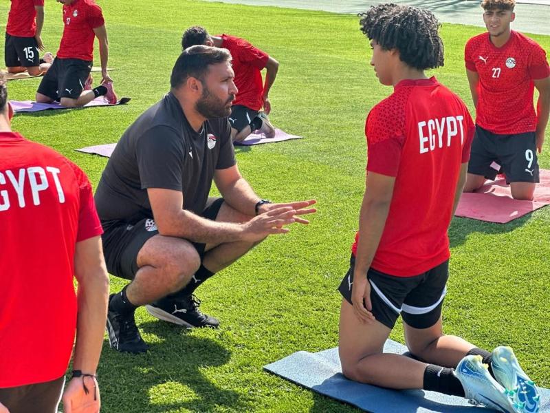 منتخب الشباب يؤدي تدريبه الرئيسي.. ويتفقد ملعب مباراة اليابان