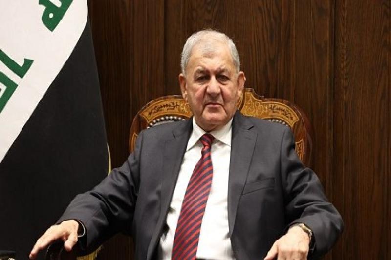 الرئيس العراقي يدعو إلى وقف الحروب والنزاعات ووقف العدوان على غزة