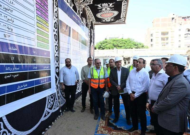 رئيس الوزراء يتفقد الأعمال الإنشائية لمشروع مستشفى أشمون المركزي الجديد