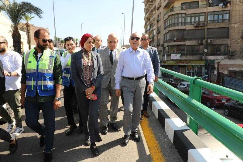 محافظ القاهرة يتفقد كوبري أحمد سعيد المعدني بعد الانتهاء من أعمال تطويره
