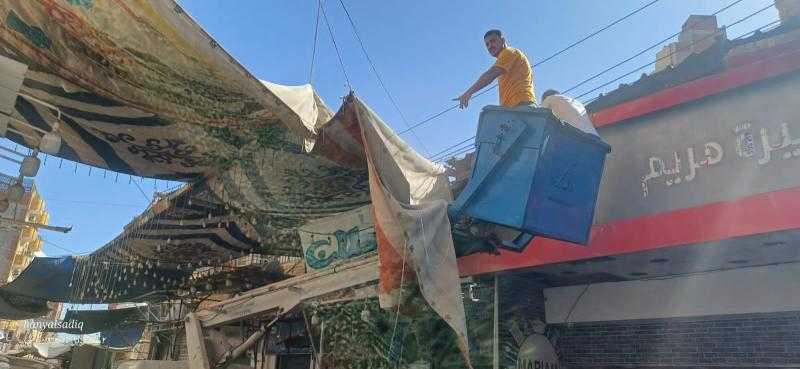 حي ثان الإسماعيلية يشن حملة مكبرة لرفع الإشغالات بشارع الدريسة