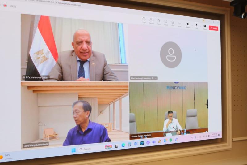 وزير الكهرباء يبحث مع مسئولي «مينج يانج» الصينية التعاون وتوطين صناعة توربينات الرياح