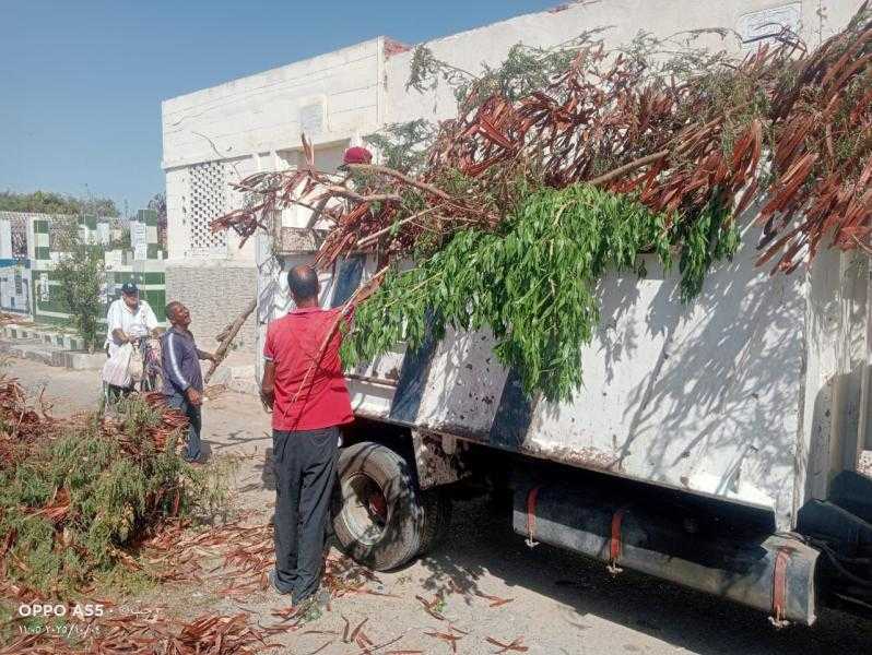 استمرار أعمال تطوير ورفع كفاءة المقابر القديمة بحي الزهور بمحافظة بورسعيد