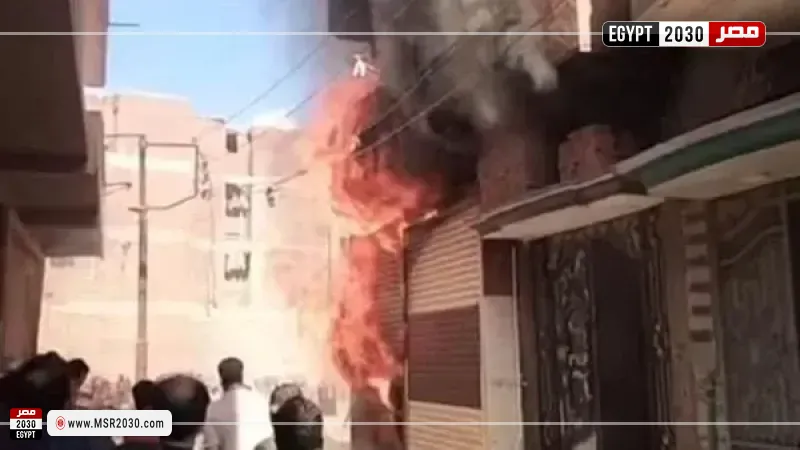  حريق هائل فى بنى سويف