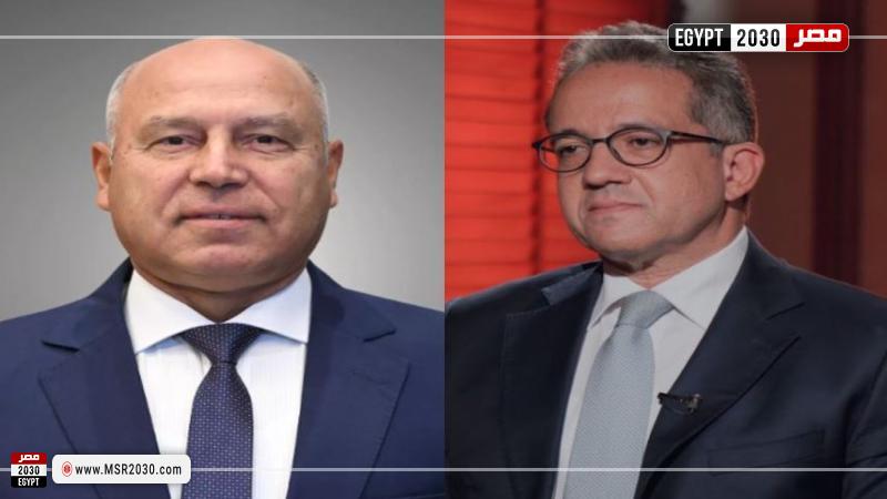وزير النقل والصناعة يهنئ خالد العناني