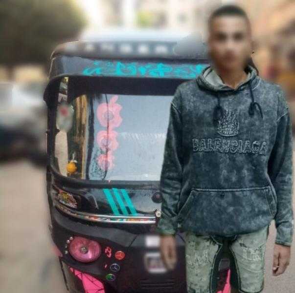 ضبط سائق توك توك اصطدم بسيارة وهدد صاحبها بالجيزة