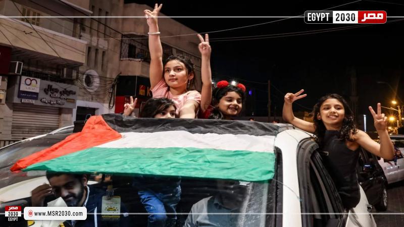 احتفالات في شوارع غزة بوقف الحرب