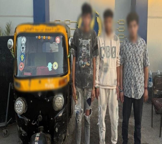 ضبط 4 متهمين ظهروا فى فيديو ”توك توك المخدرات” بالجيزة