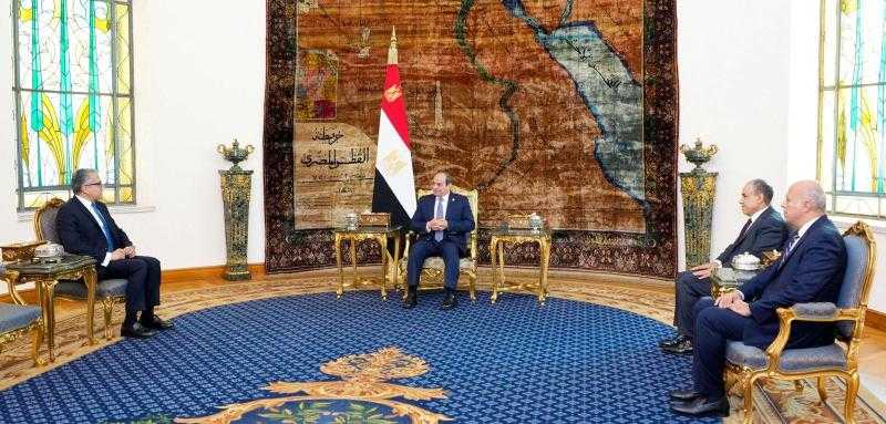 السيسي يجدد التهنئة لخالد العناني بمناسبة فوزه الساحق في اليونسكو
