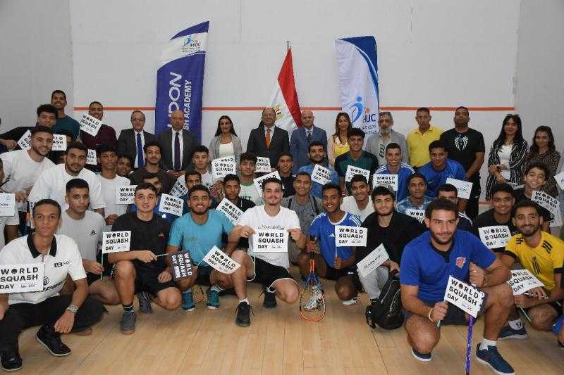 جامعة حلوان تحتفل باليوم العالمي للإسكواش بمشاركة شركة المدن للخدمات الرياضية