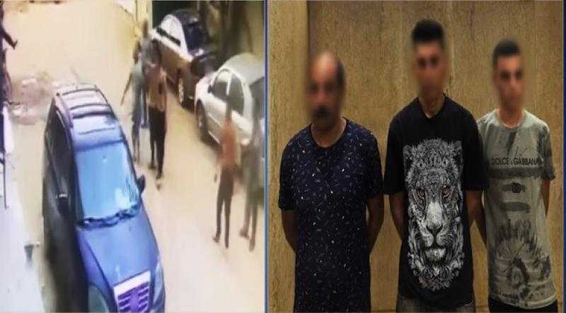 ضبط شخصين بتهمة التعدي على آخر وتحطيم سيارته بحلوان