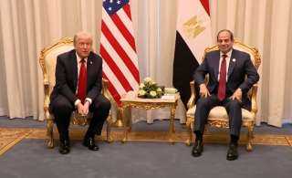 الرئيس السيسي: نطالب الرئيس الأمريكي ترامب بدور كبير فى إعادة إعمار قطاع غزة