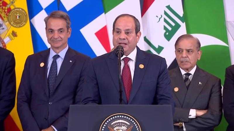 الرئيس السيسي لشعب إسرائيل: فلنجعل هذه اللحظة التاريخية بداية جديدة لحياة تسودها العدالة والتعايش السلمي