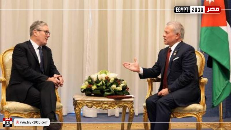 الملك عبد الله ورئيس الوزراء البريطاني