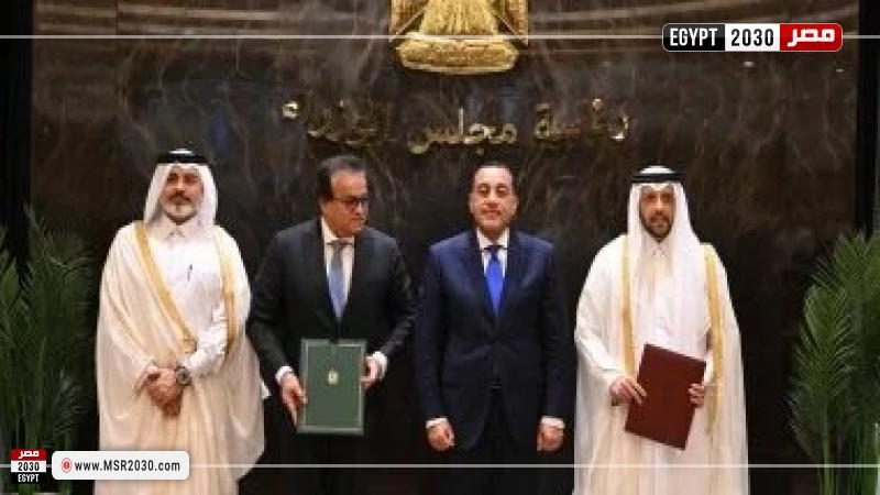 رئيس الوزراء يشهد توقيع مذكرة تفاهم بين مصر وقطر