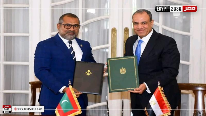 وزيرا خارجية مصر والمالديف يوقعان مذكرة تفاهم لإنشاء آلية للتشاور السياسي بين البلدين